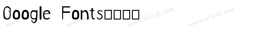 Google Fonts字体转换